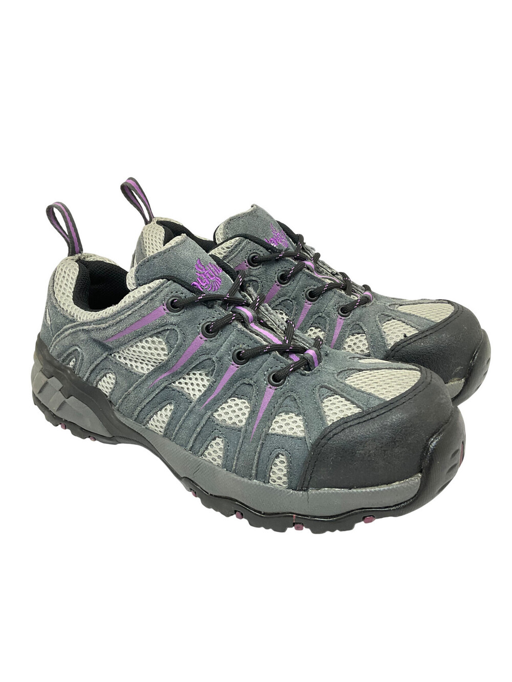 Nautilus Women's Composite Toe Athletic Work Shoes N1754 Grey/Purple Size 8W